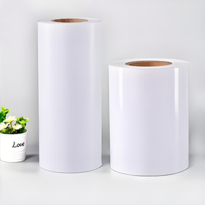 Etiqueta de PVC blanca brillante